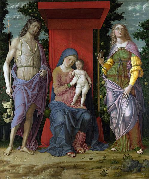 Andrea Mantegna Madonna mit Hl. Maria Magdalena und Hl. Johannes dem Taufer